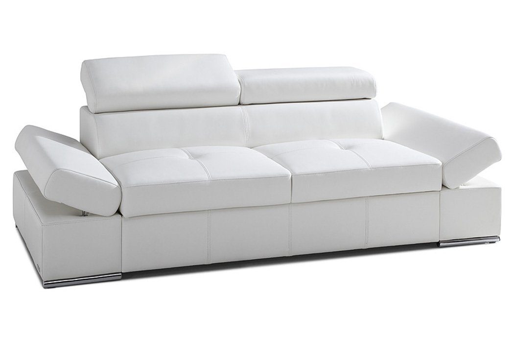 Sitzer mit Bettfunktion, Sofa Design Weiß Polster Made 2,5 JVmoebel in Modern Europe Couch