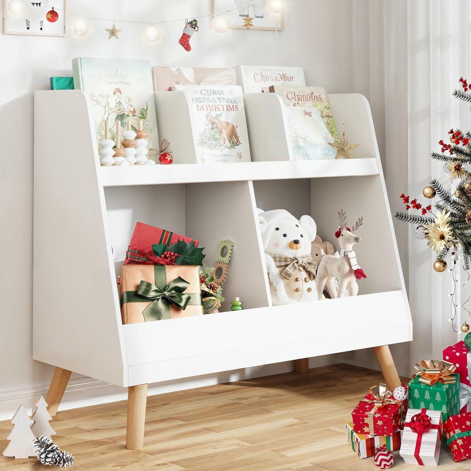 LuxusKollektion Regalkorb Kinderregal weiß 32x82x69cm (1 St)