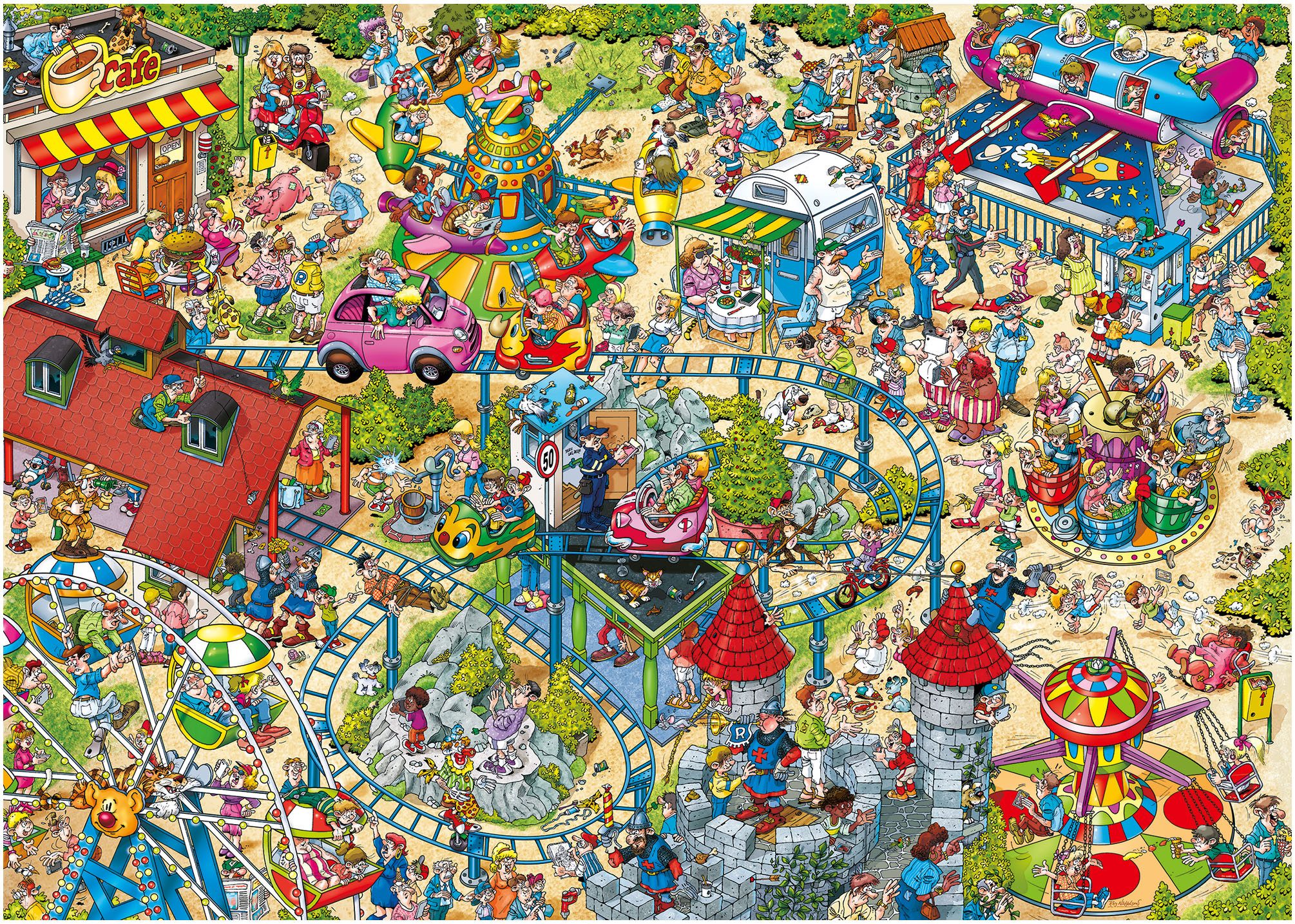 Ravensburger Puzzle Ray Nicholson: Amusement Park, 1000 Puzzleteile, Made in Germany