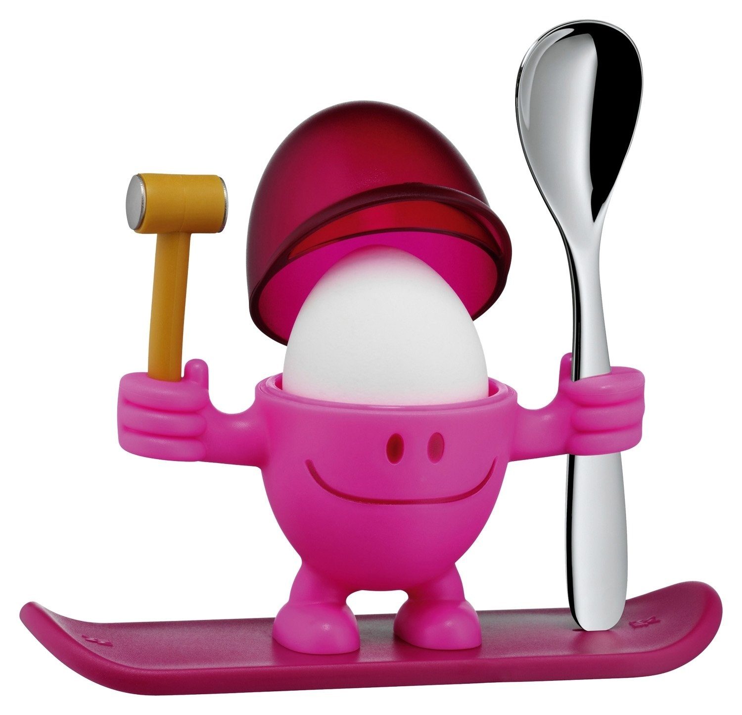 WMF Подставки для яиц mit Ложки MC EGG, Ø 5,5 cm, Pink, Kunststoff, Cromargan Edelstahl 18/10, Spülmaschinengeeignet