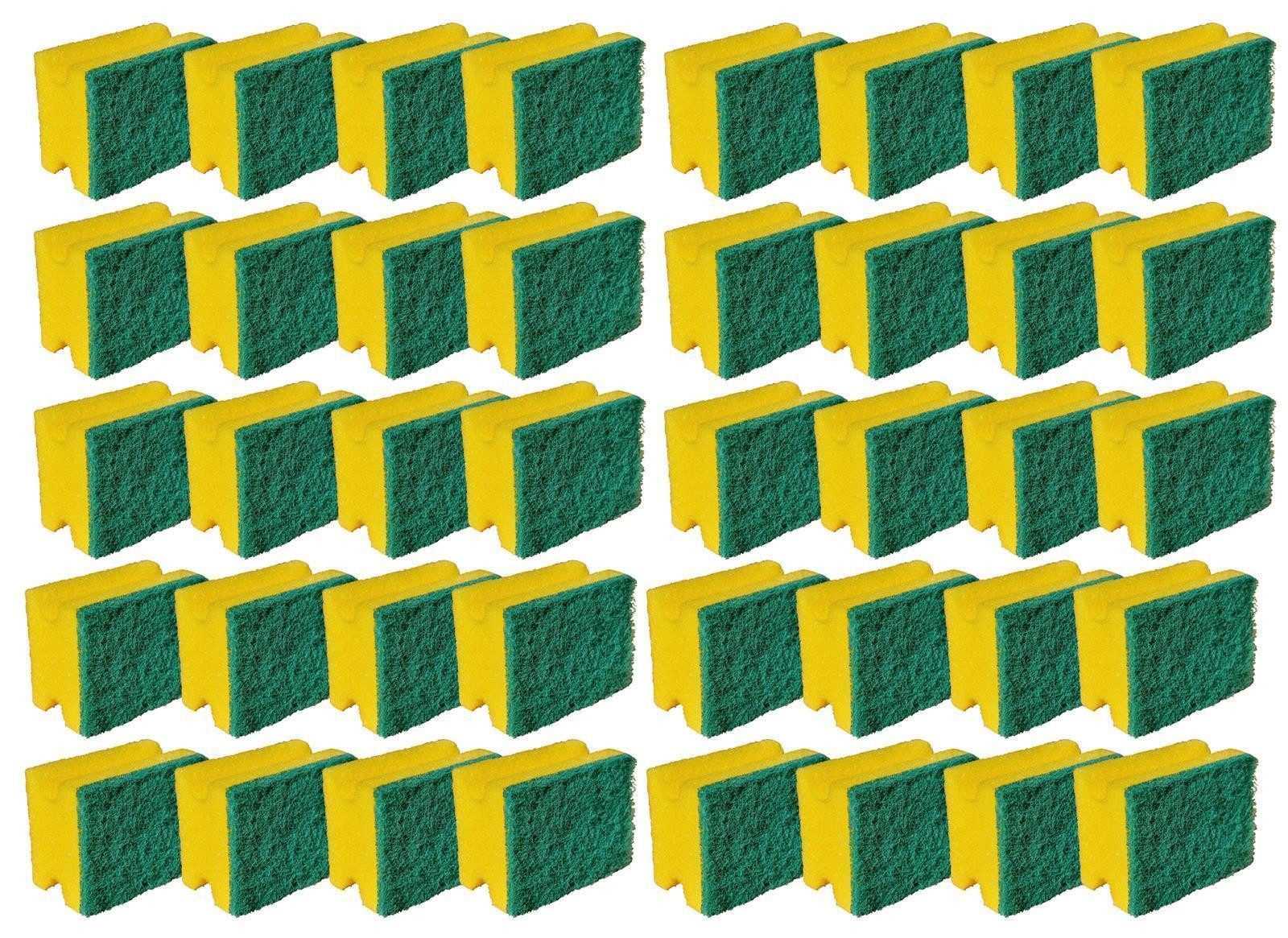 Osma Reinigungsschwamm 64er Topfreiniger Schwamm mit Griff Bunt, Topfreiniger Schwammset Küchenschwamm Spülschwamm Reinigungsschwamm Sc