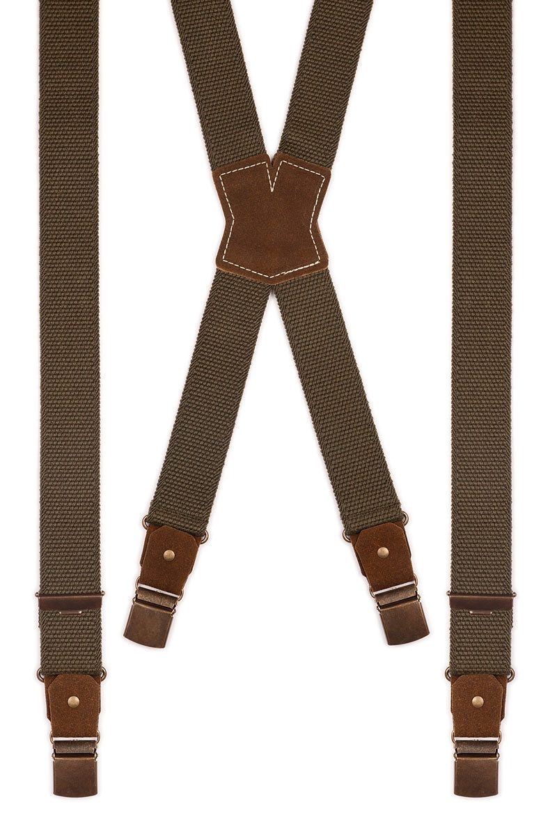 Luise Steiner Trachtenlederhose Trachten Hosenträger - SIMPLE-DUNKEL - oliv