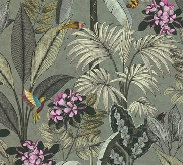 A.S. Création Vliestapete PintWalls Dschungeltapete Floral, glatt, matt, (1 St), Blätter Bunt