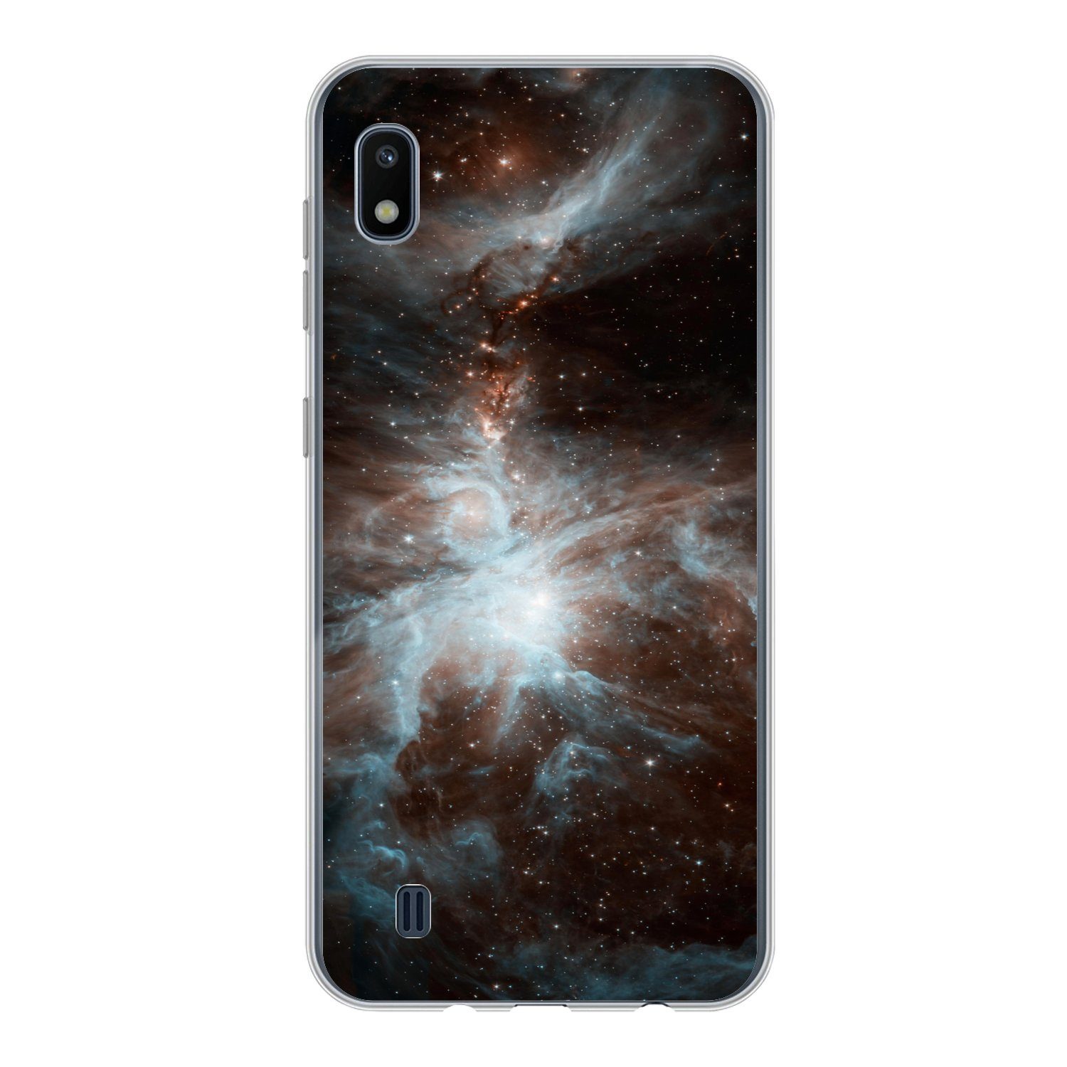 MuchoWow Handyhülle für Samsung Galaxy A10 Galaxie - Planet - Sterne, Smartphone-Bumper, Print, Handy Schutzhülle Dünn