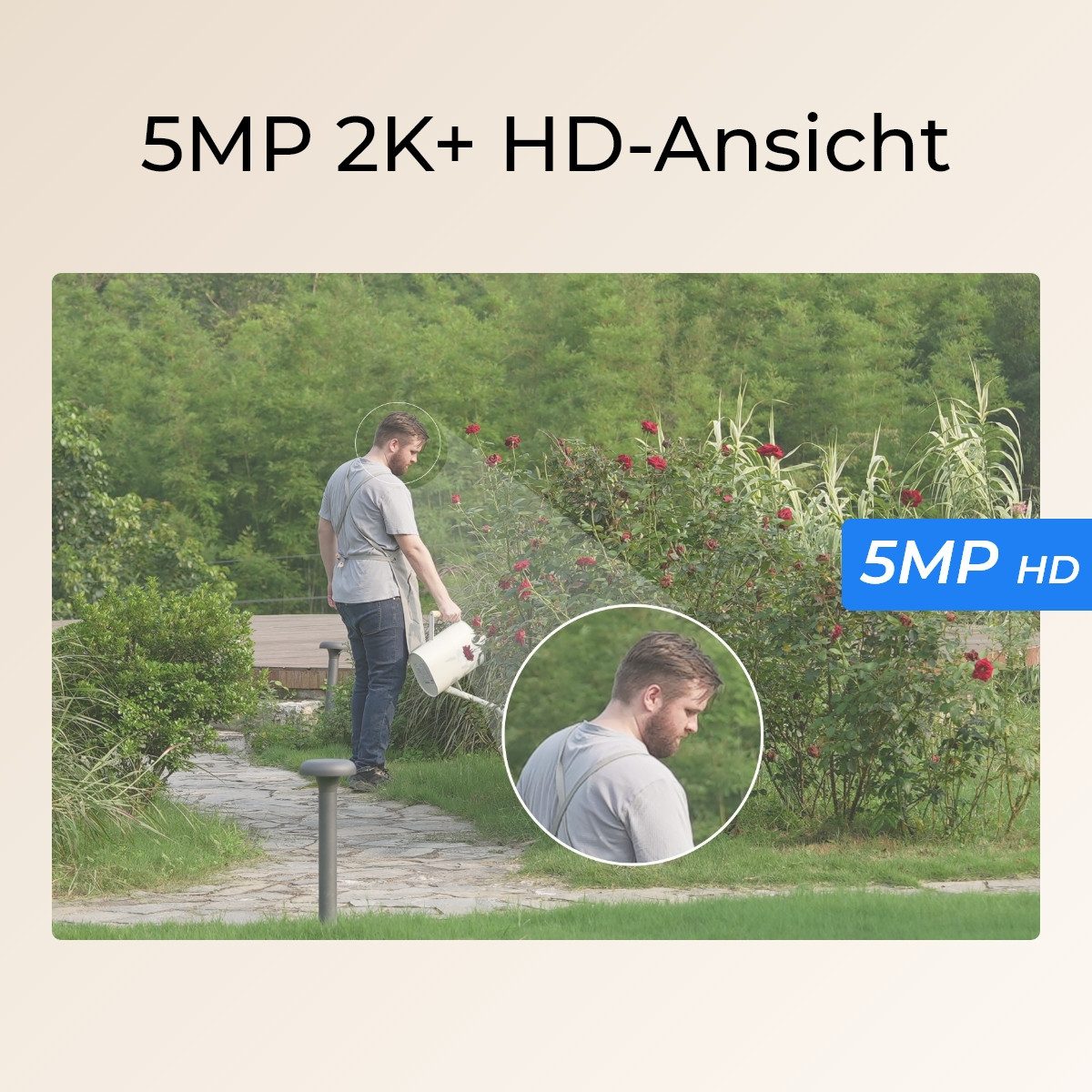 Reolink Smart Home Türklingel Video Doorbell Kamera PoE-Version 5MP (Außenbereich, Innenbereich, Gegensprechfunktion,180° Ultraweitwinkel,Personenerkennung,IP65)