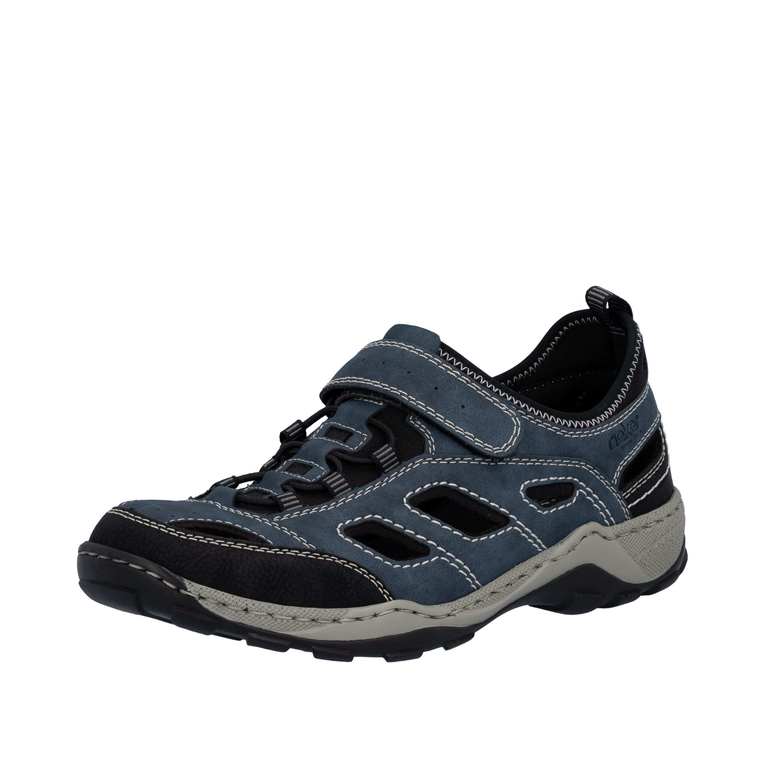 Rieker Slip-On Sneaker Schlupfschuh, Trekkingschuh, Outdoorschuh mit Klettriegel