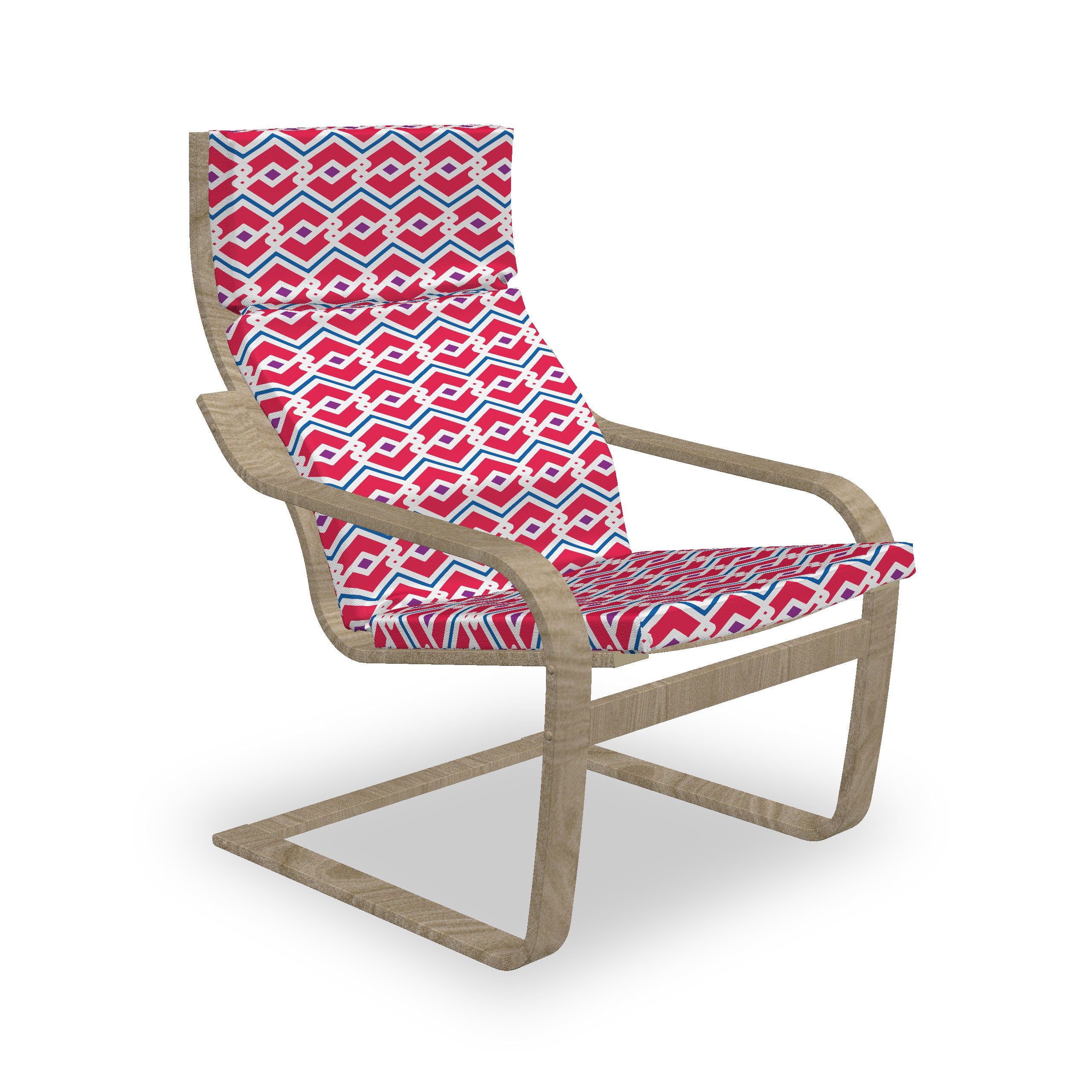 Abakuhaus Stuhlkissen Sitzkissen mit Stuhlkissen mit Hakenschlaufe und Reißverschluss, Geometrisch Moderne kreative Symmetrie
