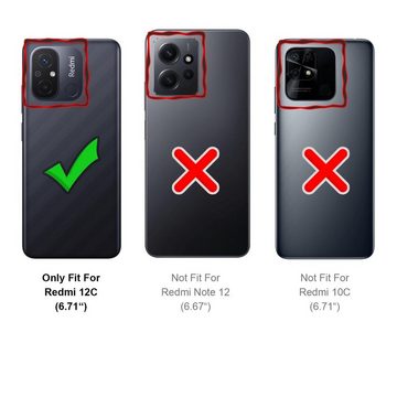 CoolGadget Schutzfolie Panzerfolie für Xiaomi Redmi 12C, (9H Härtegrad, 2x Schutzglas, 1xReinigungset), Displayfolie Panzer Schutzfolie 2 Stück für Xiaomi Redmi 12C Glasfolie