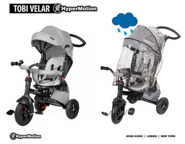 HyperMotion Dreirad Dreirad Tobi Velar, Kinderdreirad mit schubstange, Grau
