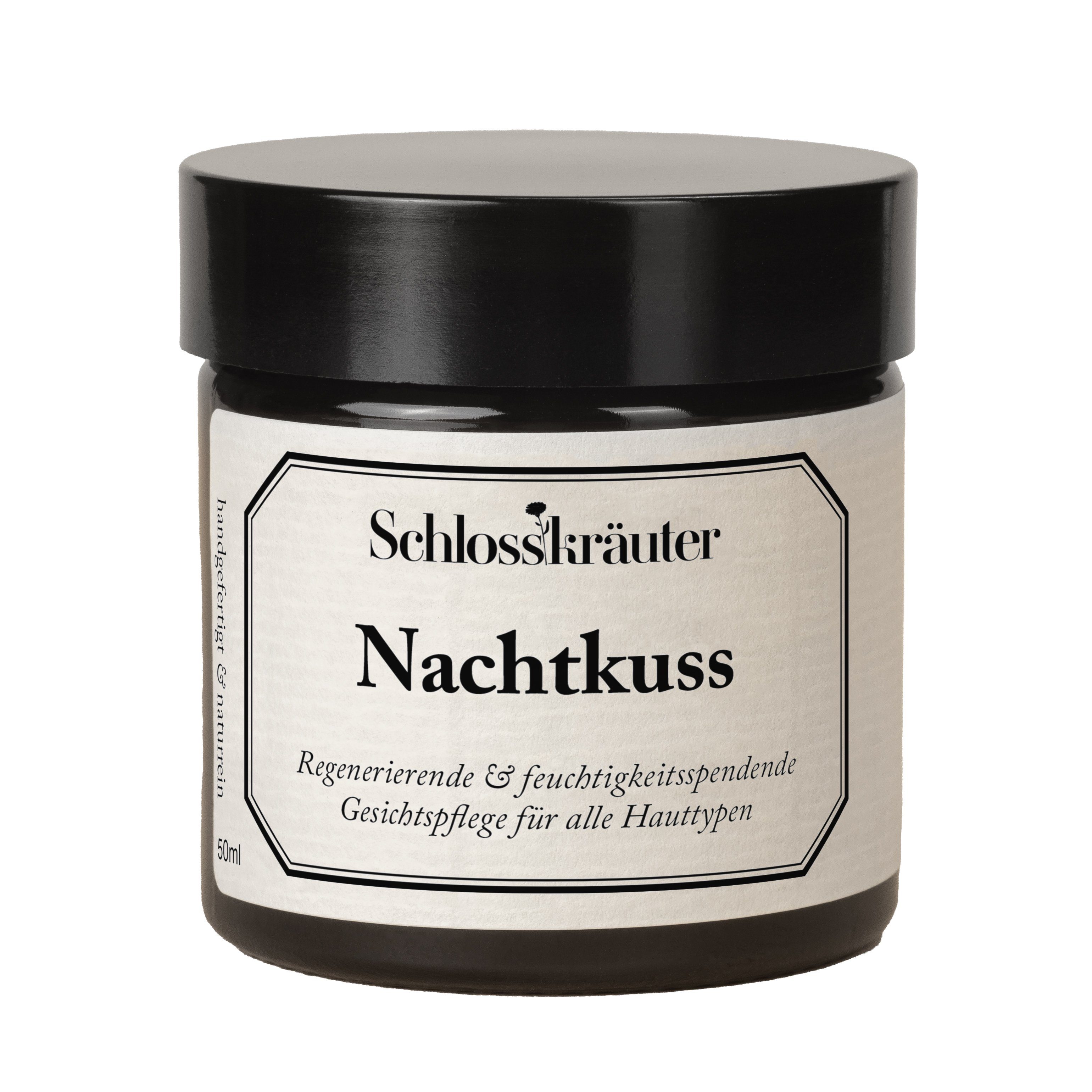Schlosskräuter Nachtcreme Nachtkuss Gesichtscreme, Reichhaltige Nachtcreme für alle Hauttypen