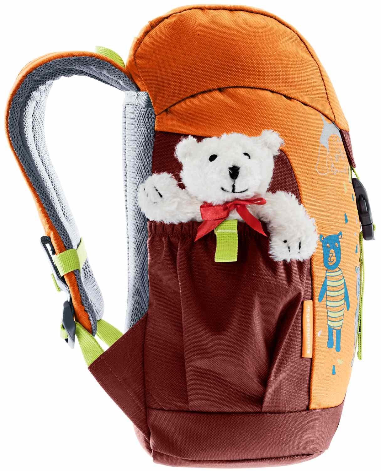 deuter deuter Kinderrucksack Schmusebär Teddybär mit mandarine-redwood Babystiefel