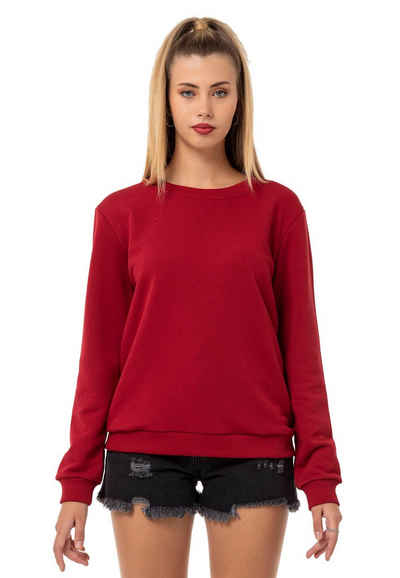 RedBridge Sweatshirt Rundhals Пуловери Bordeaux XXL Premium Qualität