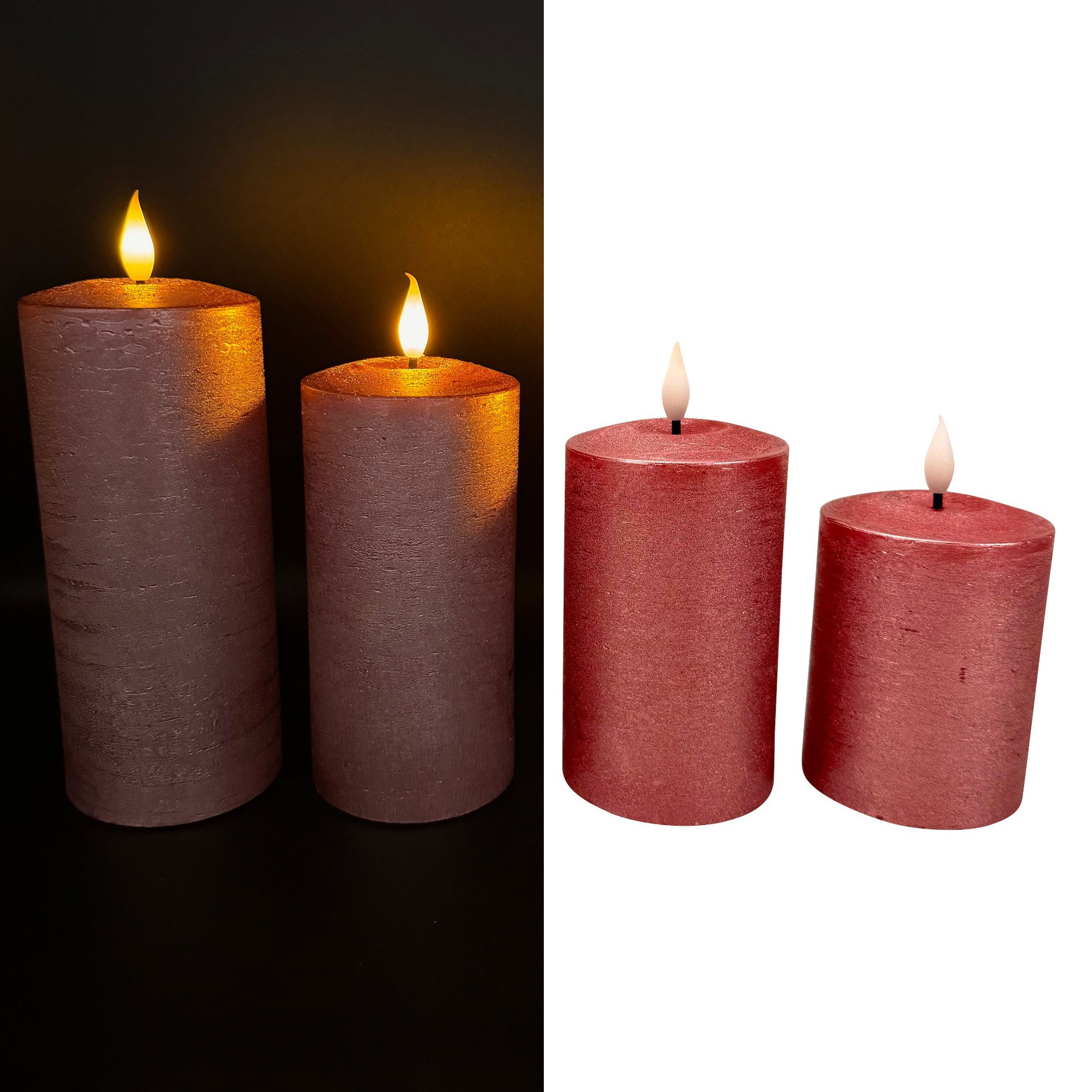 Online-Fuchs LED-Kerze - 4er Set metallic günstig online kaufen