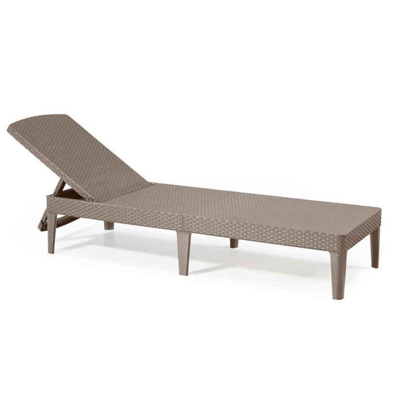 Allibert Gartenliege Jaipur Sun Lounger, Neigbare [4 Stufen] Rückenlehne