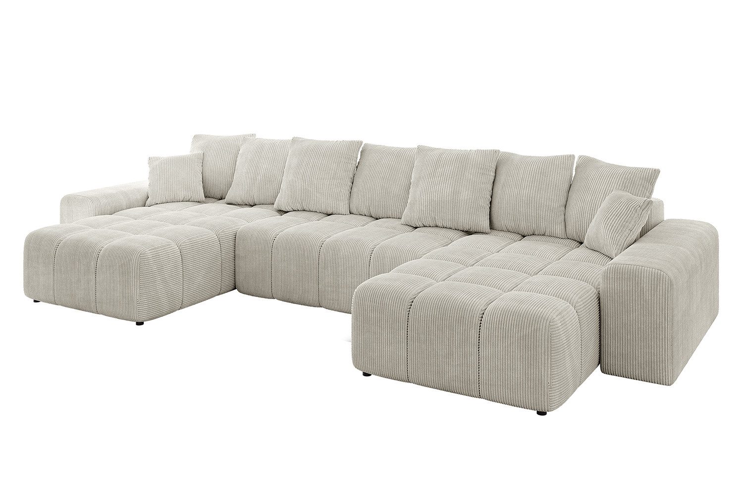 ALTDECOR Wohnlandschaft ENIL-U, Couch mit Schlaffunktion, Wohnzimmer - Ecksofa, Corner Sofa Bett Eckcouch Couch U-Form Schlafcouch Ausziehbar