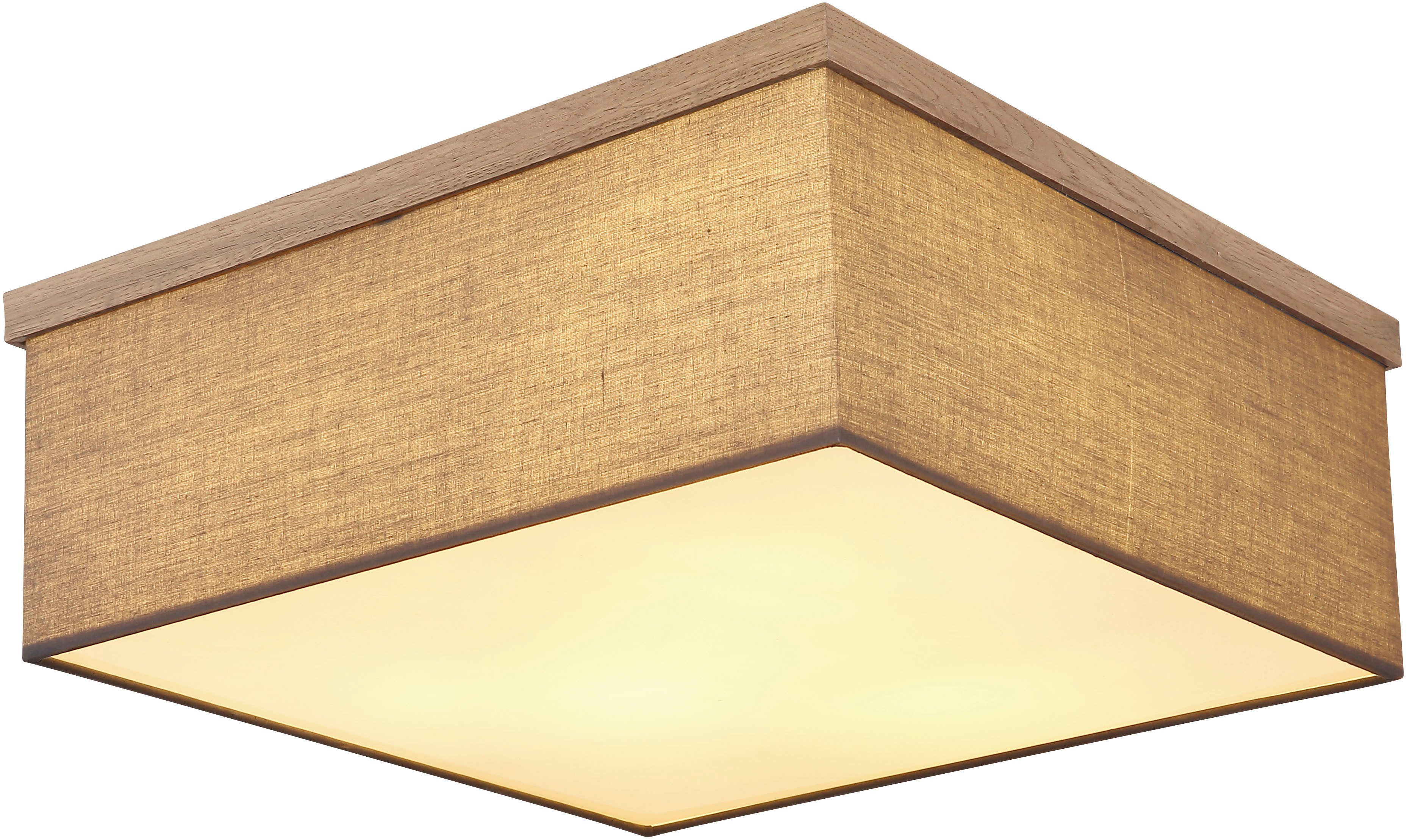 GLOBO LIGHTING Deckenleuchte OSSI, ohne Leuchtmittel, Deckenleuchte für Wohn- & Esszimmer schwarz Holz