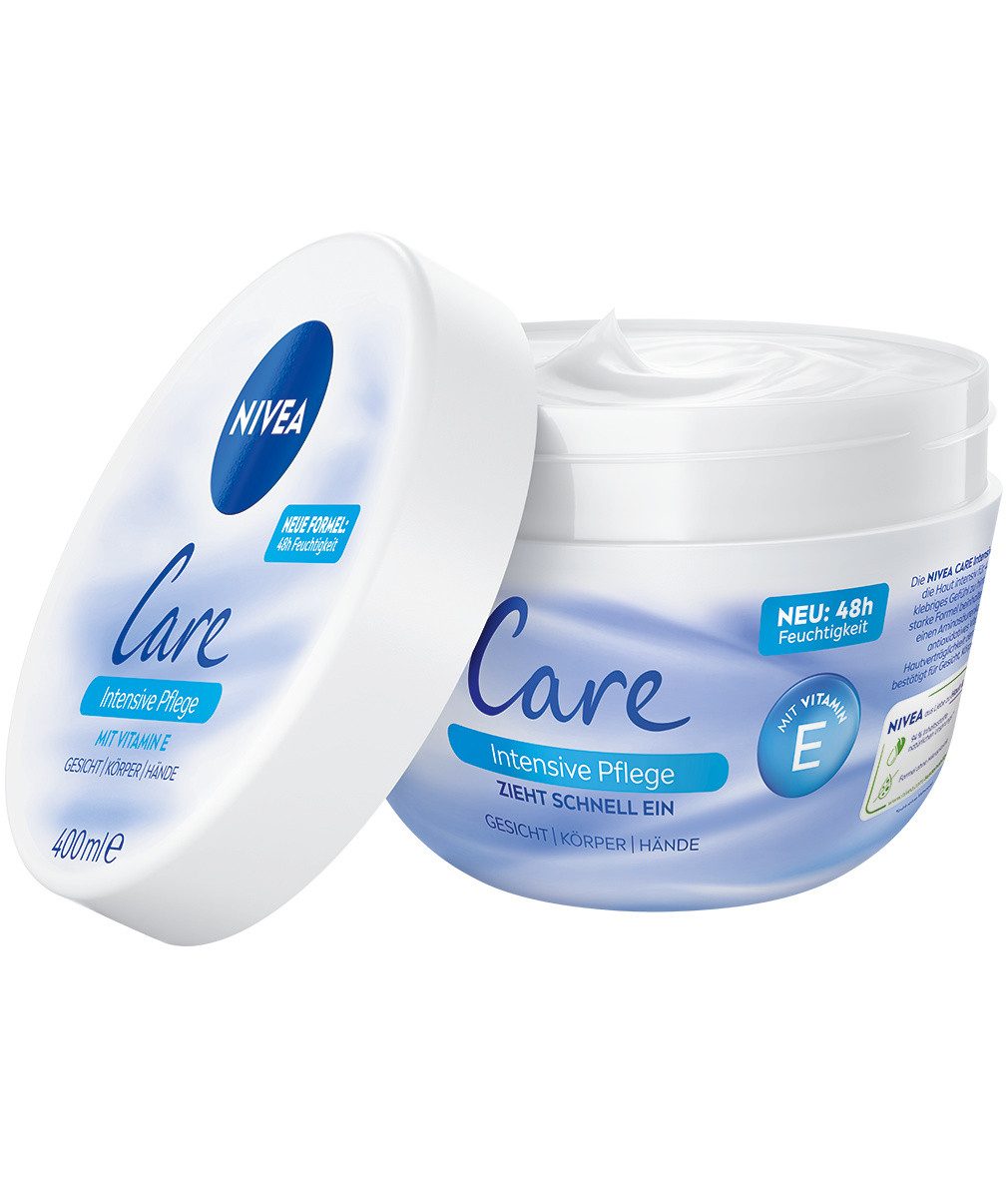 Nivea Gesichtspflege Creme Care 2 x 400ml Intensive Pflege mit 48h Feuchtigkeit, 2-tlg., Mit Vitamin E