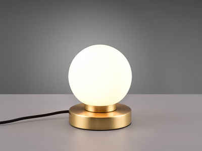 meineWunschleuchte LED Nachttischlampe, kleine Kugel Tisch-Lampe Glas-Lampenschirm Touch für Fensterbank - per Touch dimmbar