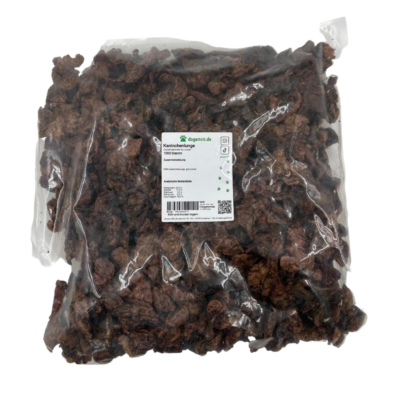 dogs365.de Kaninchenlunge, für: Hunde