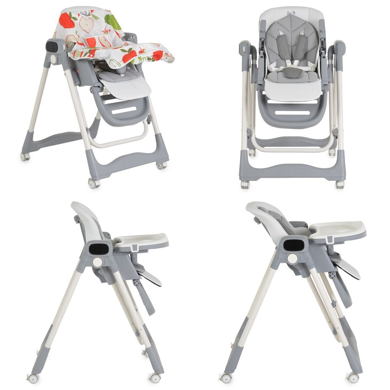 Moni Kombihochstuhl Hochstuhl Fuji Babyschaukel, Rollen klappbar Fernbedienung Lätzchen