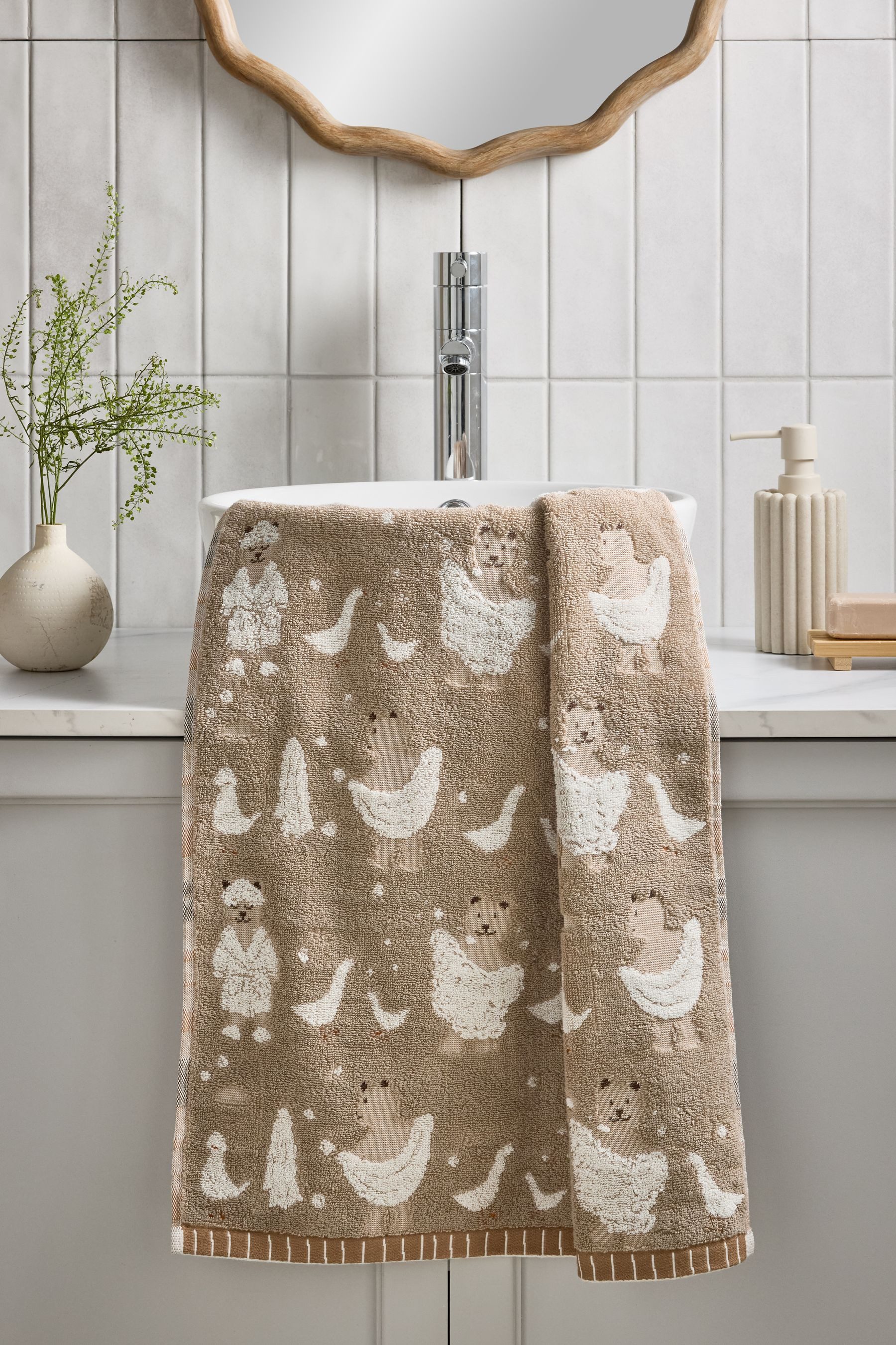 Next Handtuch Bertie Woodland Spa Handtuch aus 100 % Baumwolle, (1-St) – Bild 2 von 5