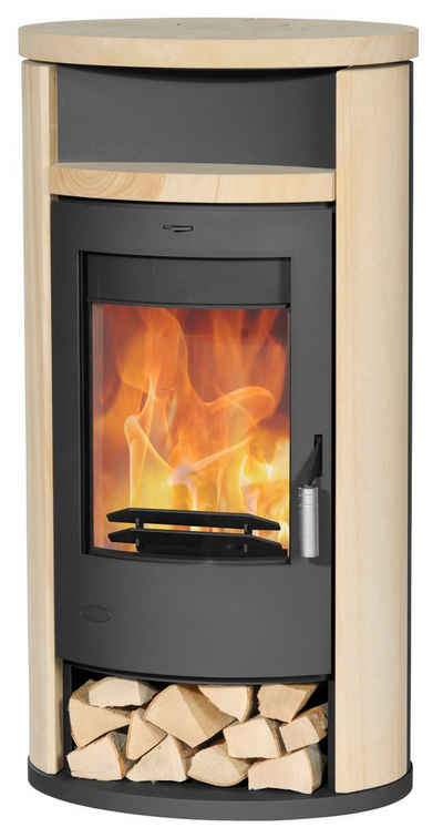 Fireplace Kaminofen Alicante Loticstone, 8,0 kW, Zeitbrand, edler Sandstein, Tee- und Holzfach
