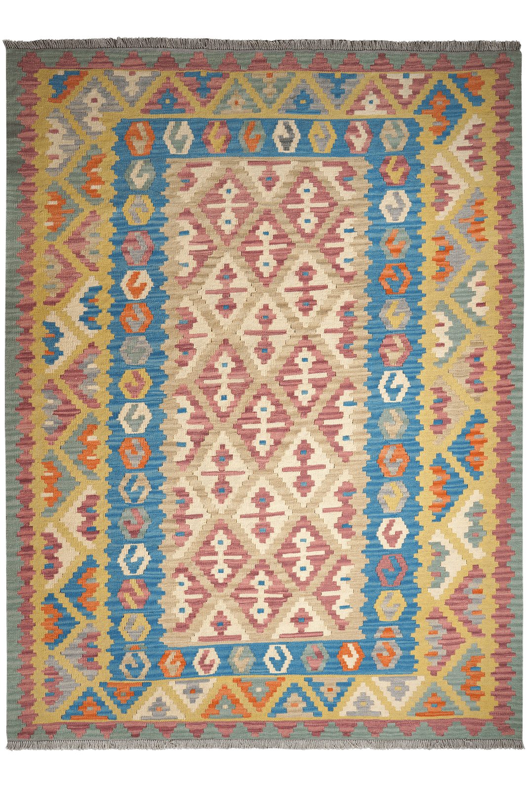 Looma Teppich Kelim Gashgai 242x182cm, rechteckig, Höhe: 5 mm, Gashgai, Schurwolle, Unikat