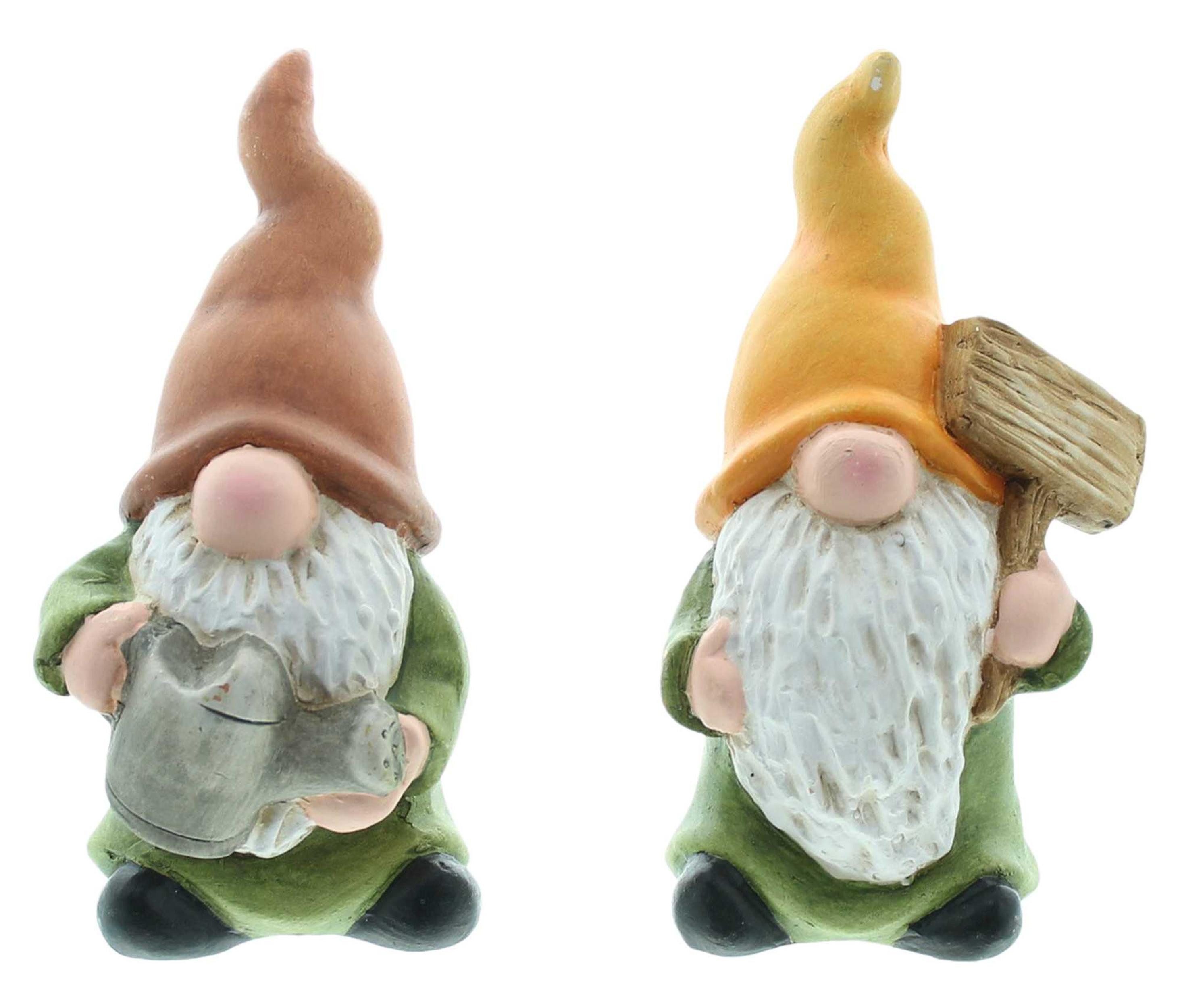 Dekofigur Wichtel "Gartenarbeit", 2er Set