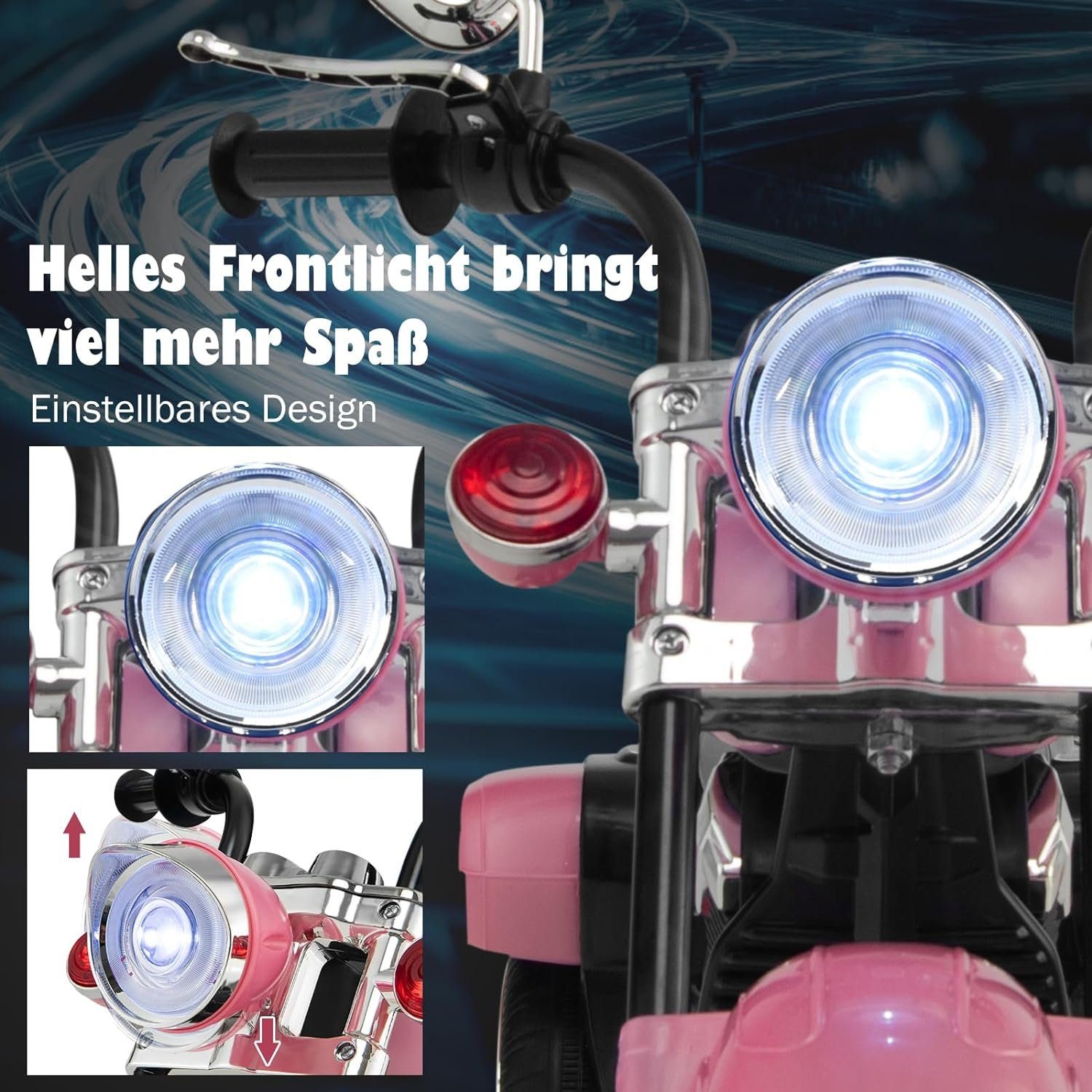 KOMFOTTEU Elektro-Kindermotorrad Dreirad Motorrad, mit Vor-und günstig online kaufen