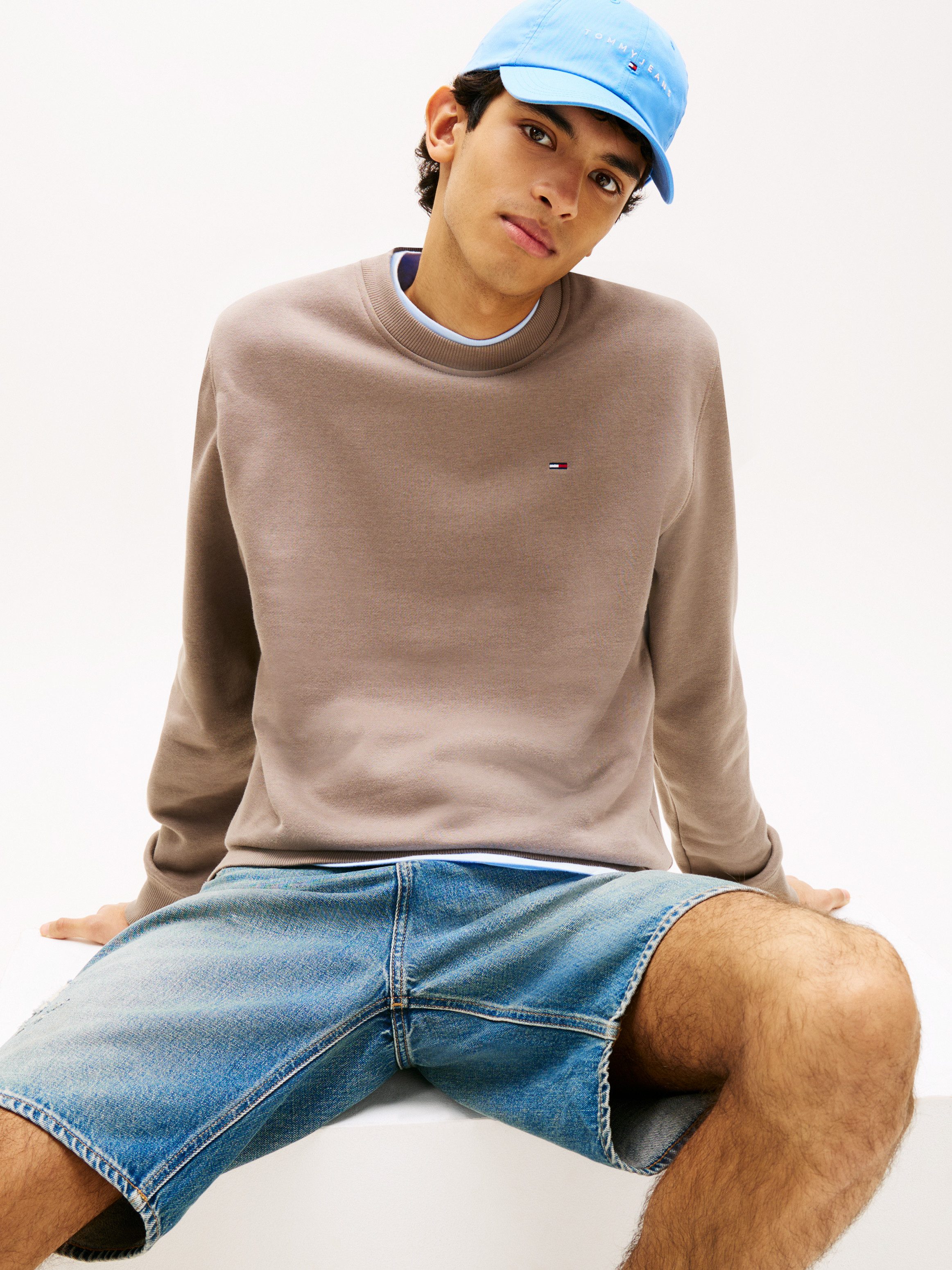 Tommy Jeans Sweatshirt TJM REGULAR FLAG CREW NECK Mit besticktem Markenlogo günstig online kaufen