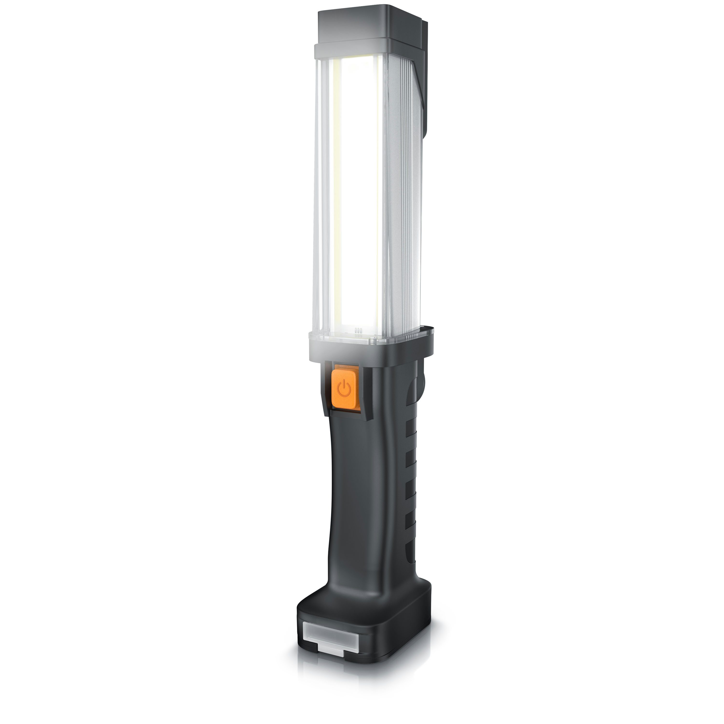 Brandson LED Arbeitsleuchte Akku Werkstattlampe mit Haken & Magnet, 2 Helligkeitsstufen, 700 Lumen, Ein-/Ausschalter; mehrere Helligkeitsstufen, LED fest integriert, kaltweiß, IPX4 Taschenlampe, COB-LED, ergonomischer Griff, USB Powerbankfunktion