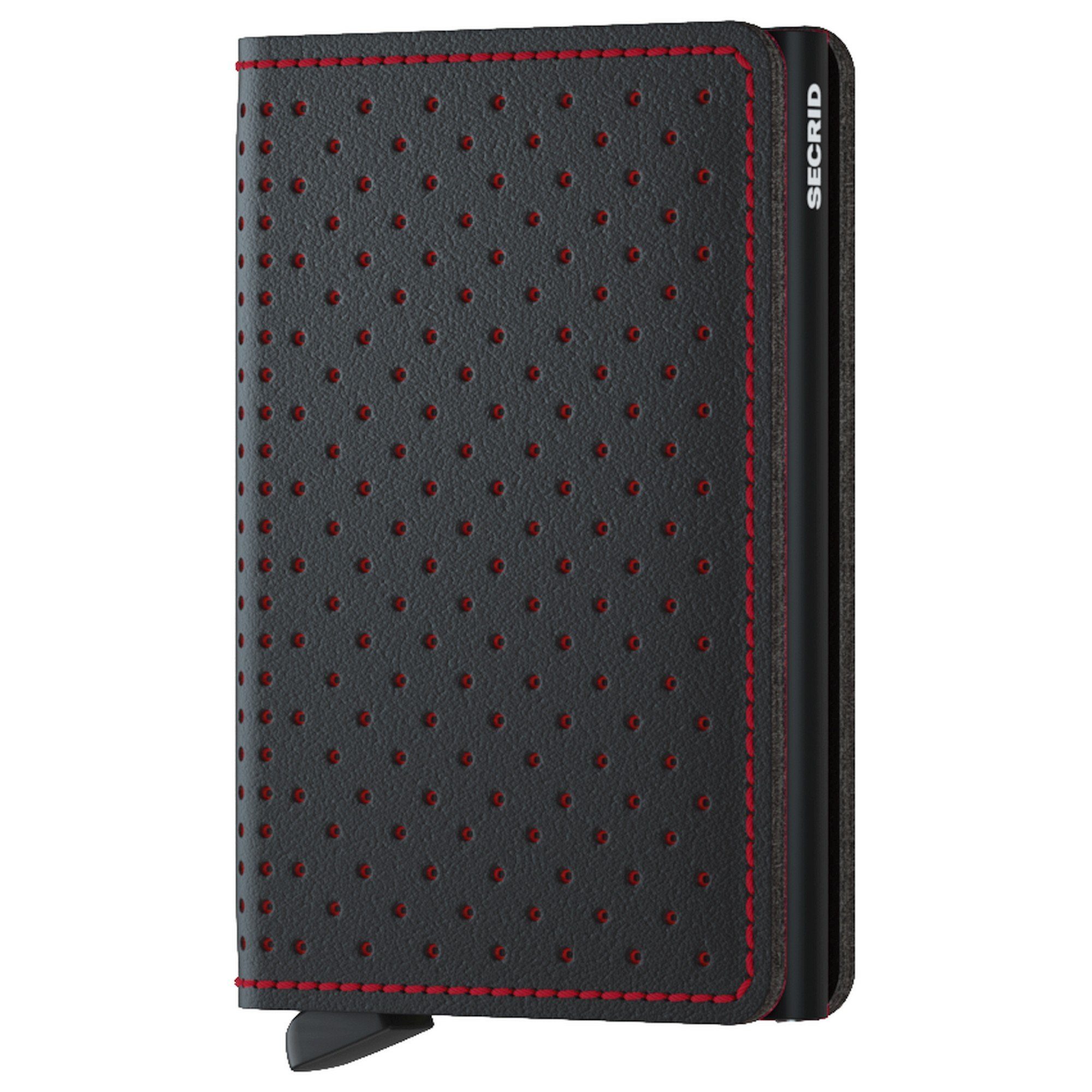SECRID Geldbörse Perforated Slimwallet - Geldbörse RFID 6.8 cm (1-tlg) black red