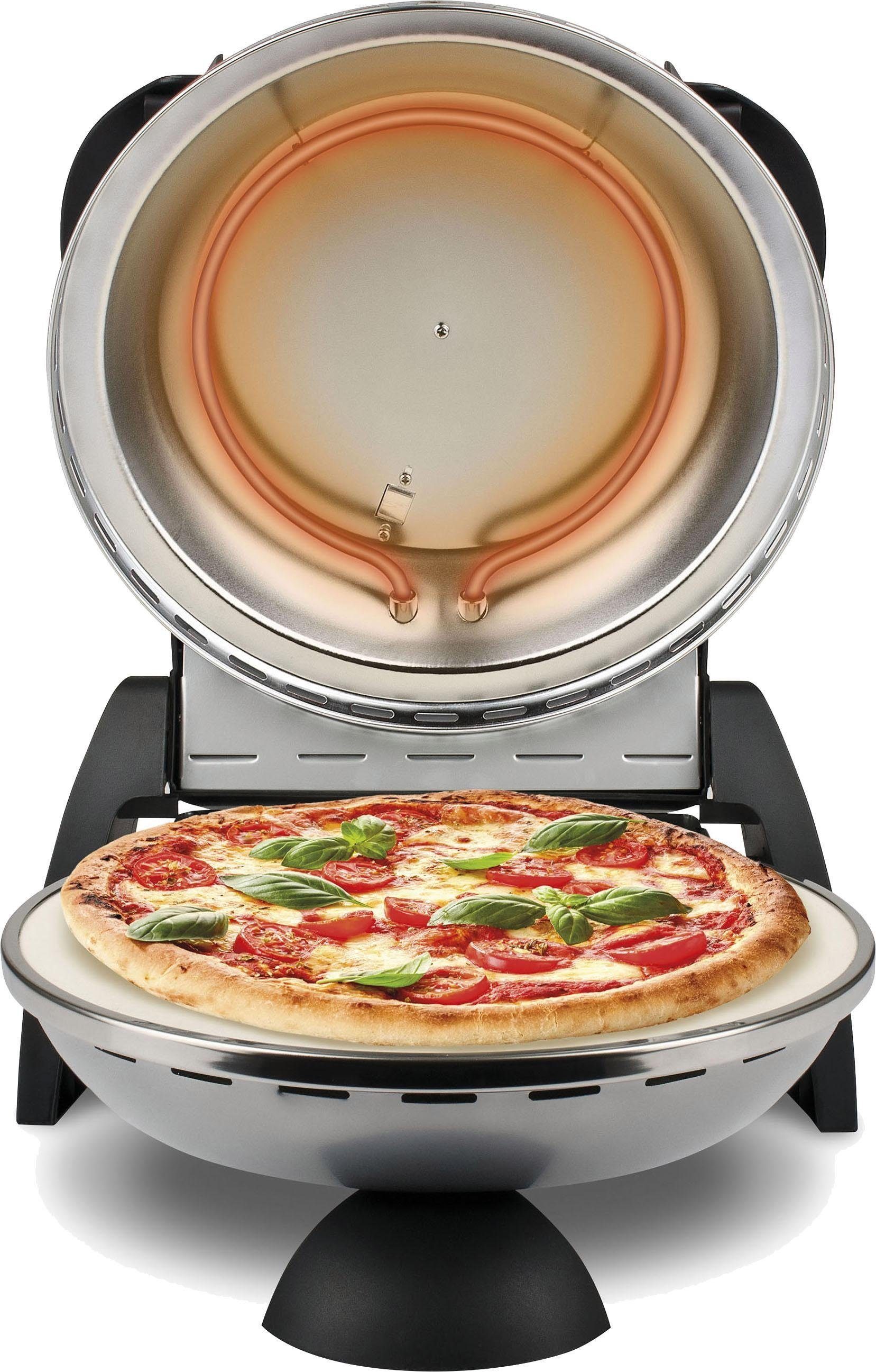 G3 Ferrari Pizzaofen Delizia G1000606 silber inkl. Pizzaschaufel + Rezeptheft, bis 400 °C mit Pizzastein – die Ikone unter den Pizzaöfen – Bild 4 von 5