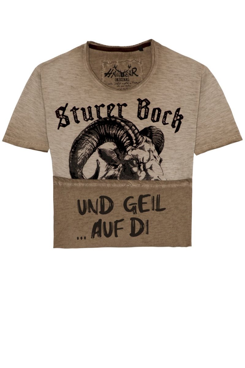 Hangowear Trachtenshirt Trachtenshirt Herren - GODWIN AUSTRIA - beige günstig online kaufen