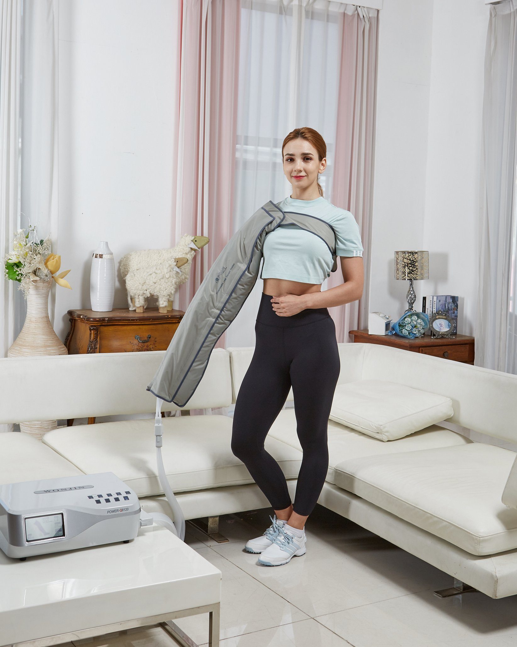 Wonjin Massagegerät Zusatzoption Arm Manschette für Q8120 12-Kammer Lymphdrainage Gerät