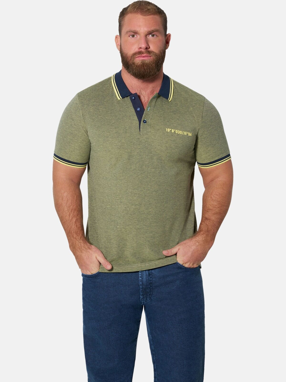 Jan Vanderstorm Poloshirt MUNAR mit klassischem Polokragen