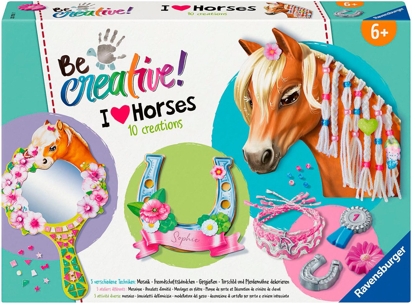 Ravensburger Kreativset BeCreative, Bastelset Pferde, Made in Europe