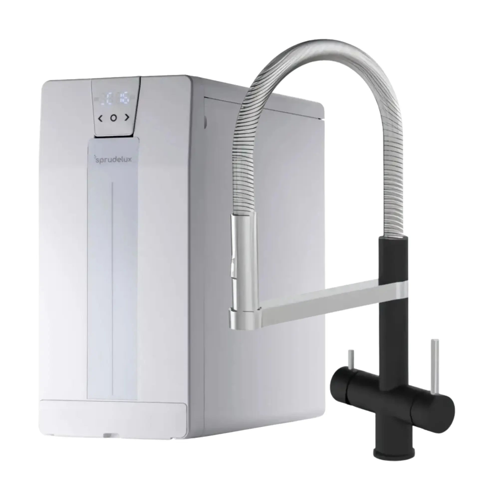 SPRUDELUX Wassersprudler POWER SODA Untertisch-Sprudelsystem ohne Osmose, Untertisch, Kühlung, Filter und Leckschutz