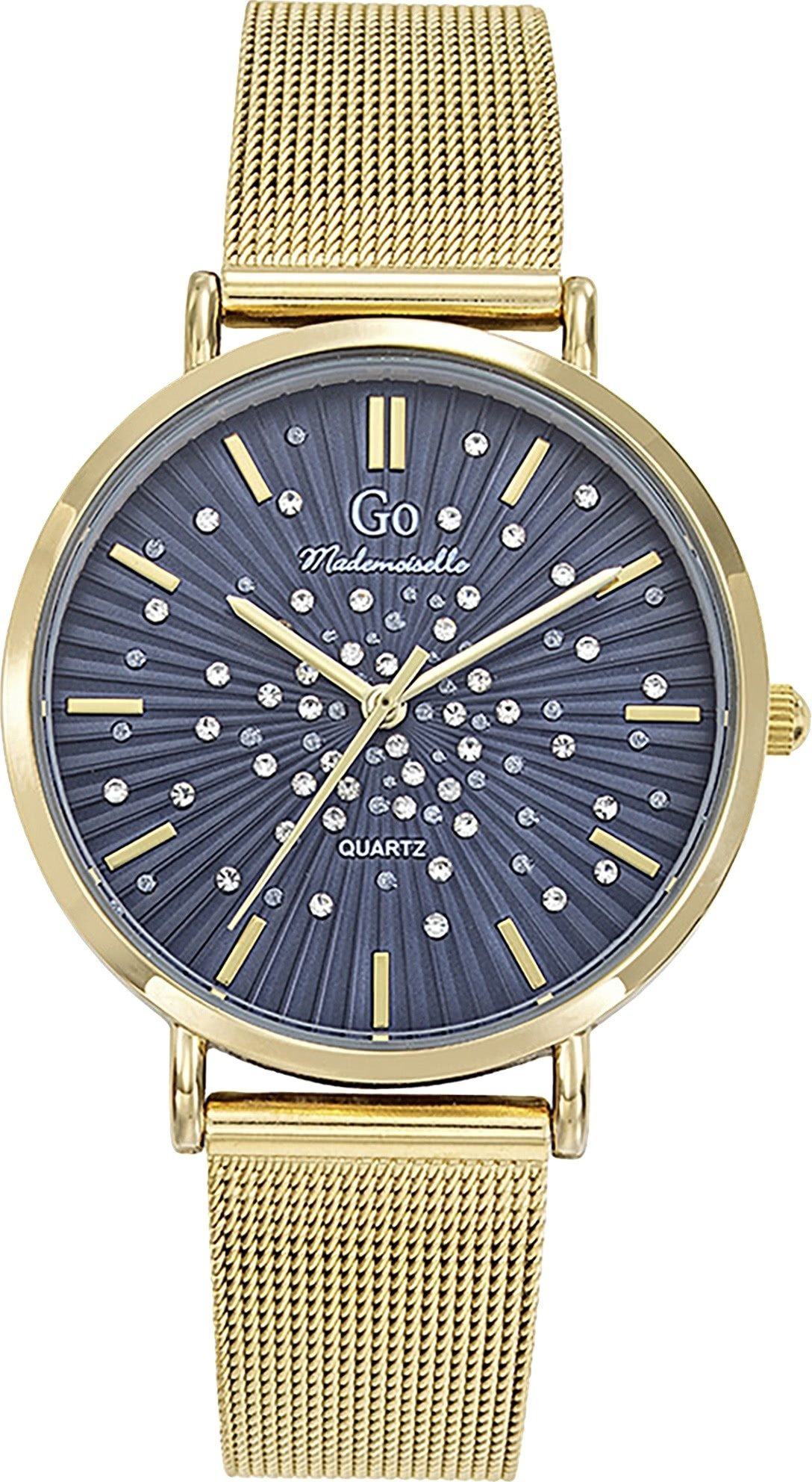 Girl Only Quarzuhr Girl Only GO Damen Armbanduhr, (Analoguhr), Damenuhr GO gold, mittel (ca. 36mm) Edelstahlarmband, Fashion-Style