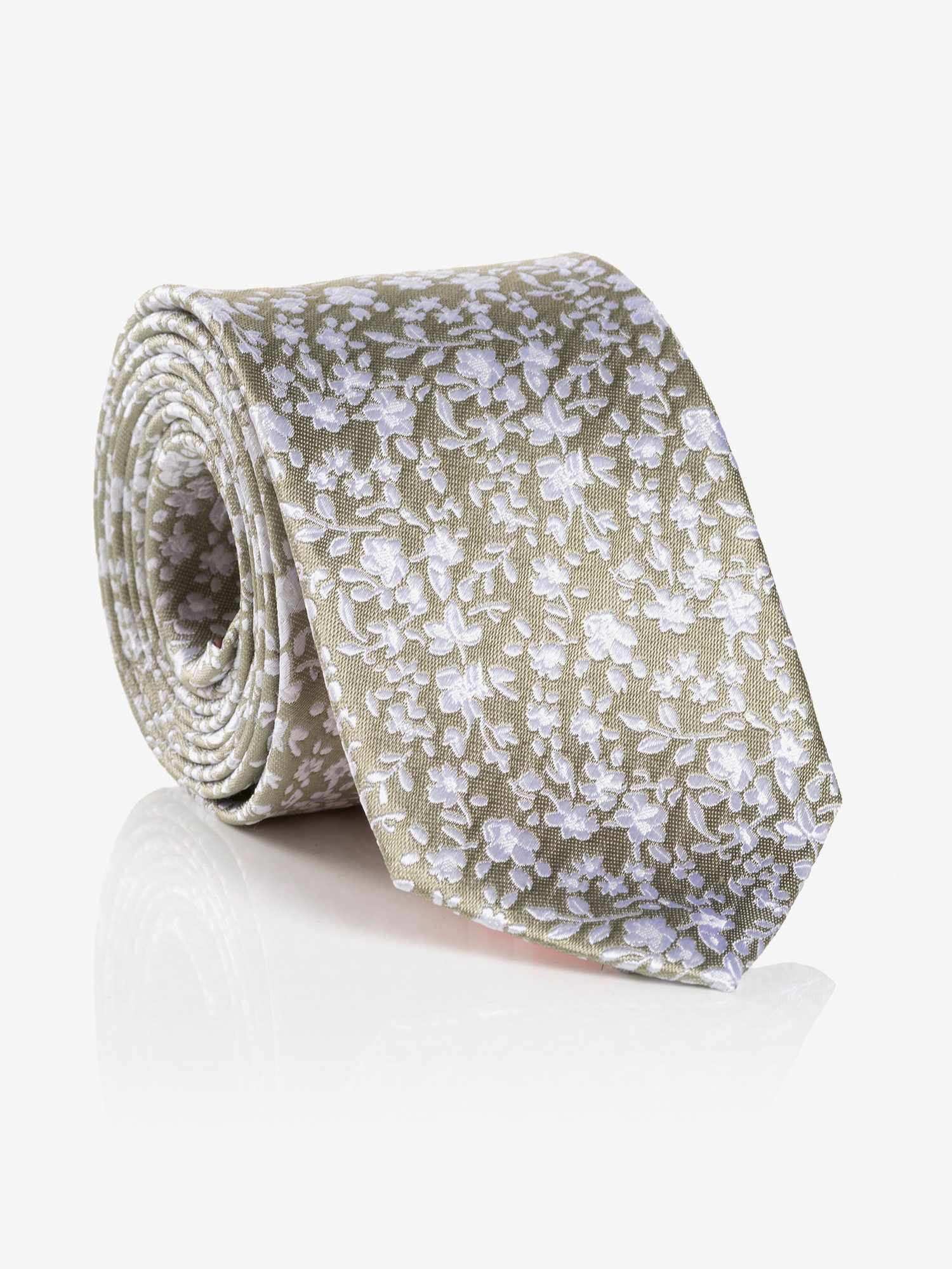 MONTI Krawatte (1-St) aus reiner Seide, mit Blumenmuster, 6,5 cm breit