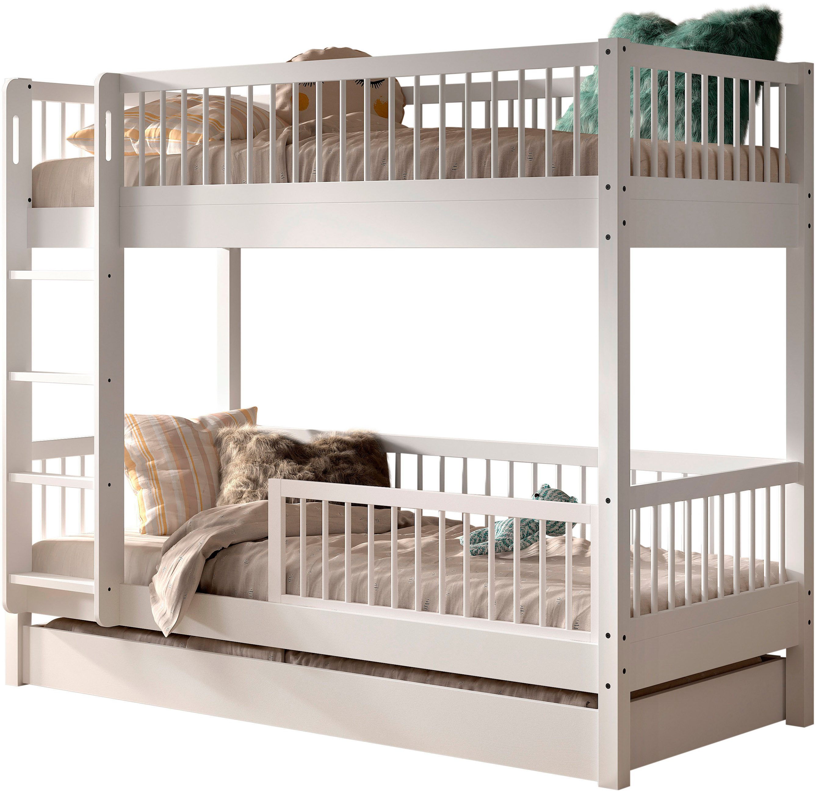 Home affaire Etagenbett "Buche massiv weiß, Made in Europe, langlebige Qual günstig online kaufen