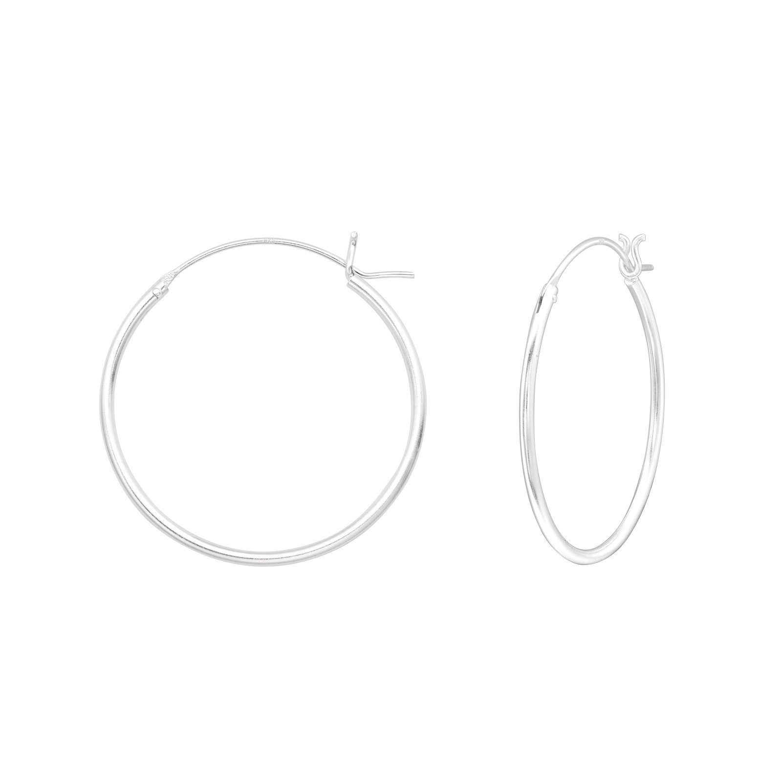 Creolen-Set Creolen classic 25 mm 925 Silber Damen