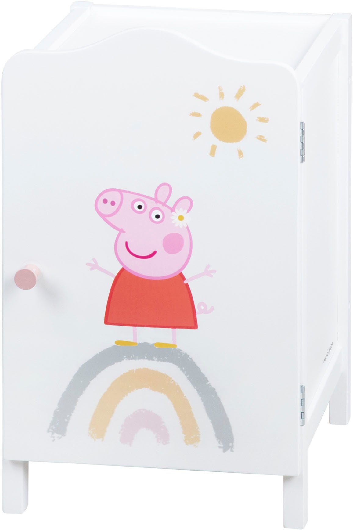 roba® Puppenkleiderschrank Peppa Pig, und Kleiderstange Inklusive 1 Ablagebogen