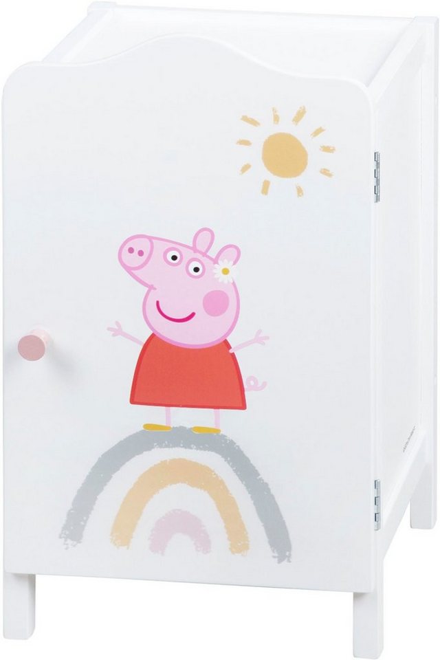roba® Puppenkleiderschrank Peppa Pig, Inklusive Kleiderstange und 1  Ablagebogen