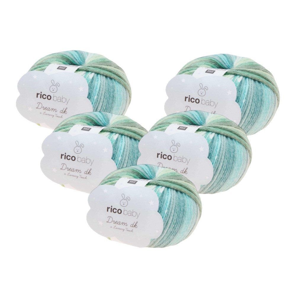 Rico Design 5 x RICO BABY DREAM LUXURY TOUCH DK Häkelwolle, 244 m