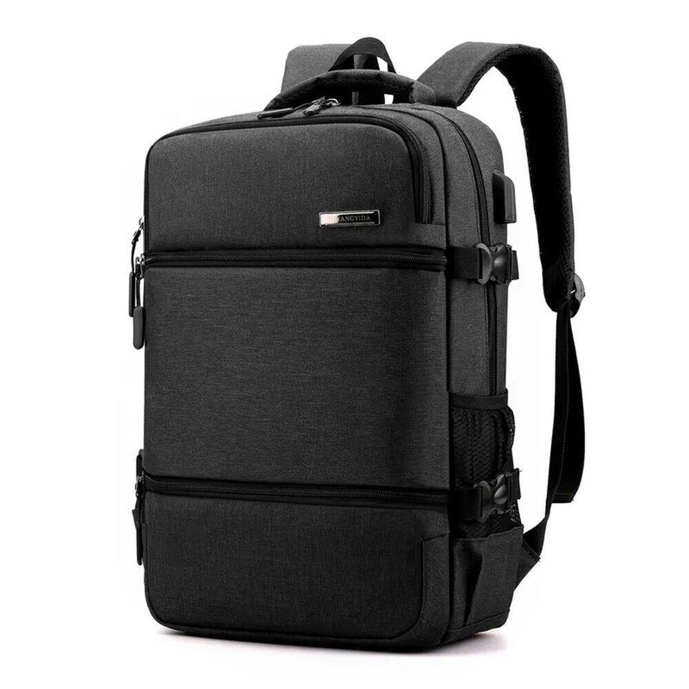 Inklusive USB-Anschluss PRESO BAG Reiserucksack, Laptoprucksack, Tagesrucksack, Schwarz Cityrucksack Rucksack,