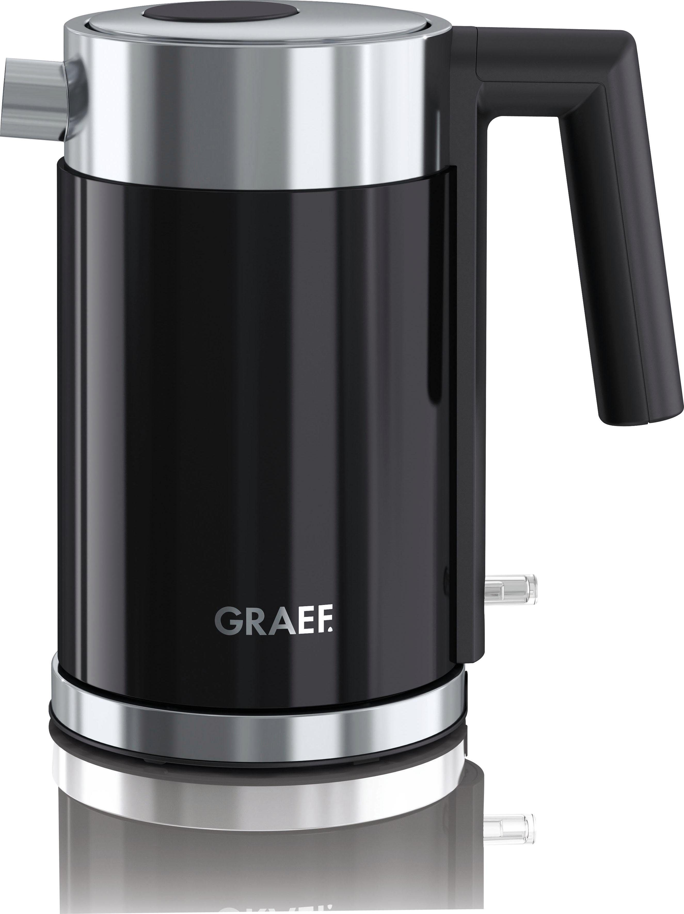 Graef Wasserkocher WK 402, 1 l, 1850 W, Edelstahl, schwarz