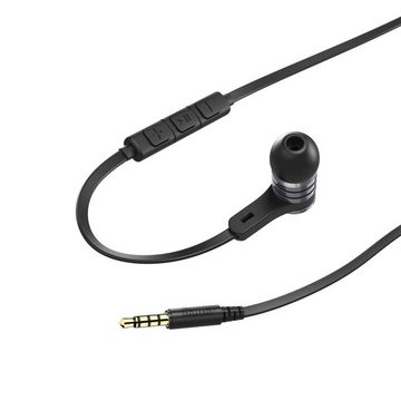 Hama Kopfhörer "Intense", In-Ear, Mikrofon, Flachbandkabel In-Ear-Kopfhörer