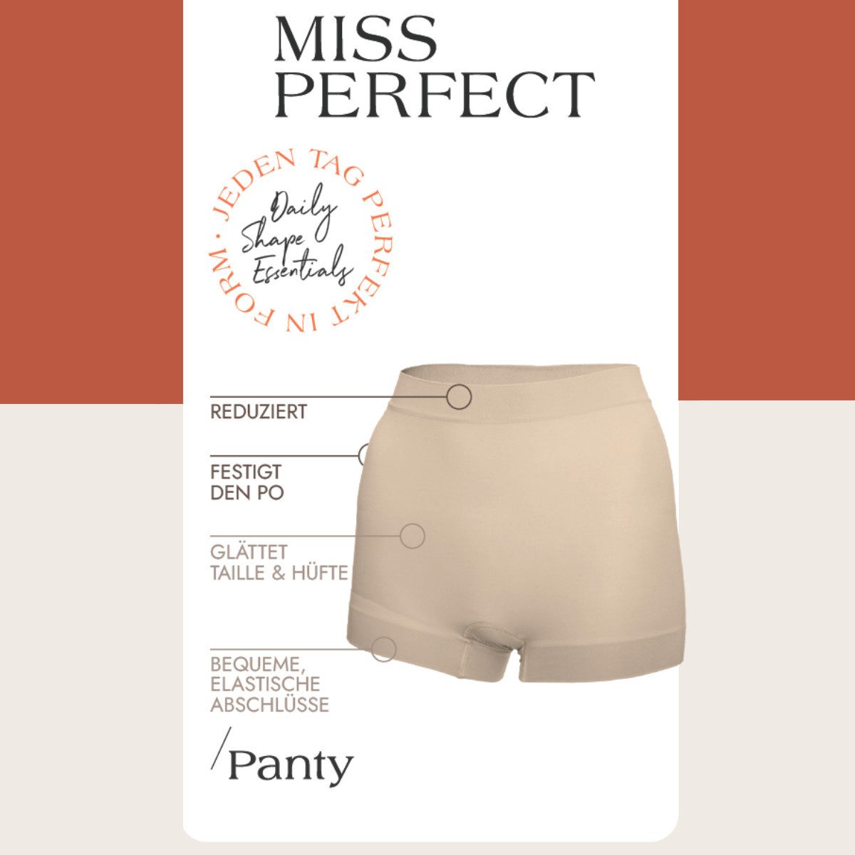Miss Perfect Panty 36850 Seamless Shapewear Panty