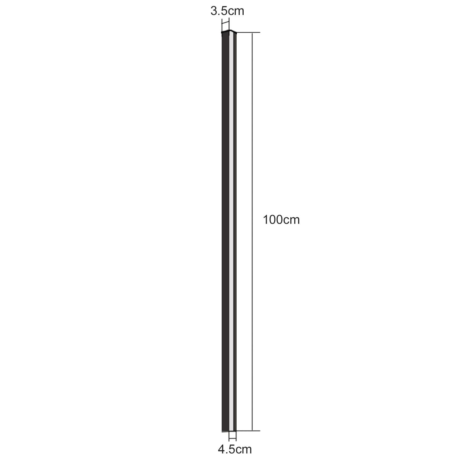 ZMH LED Wandleuchte Innen Schwarz 60/80/100CM Wandlampe 3000K Modern Flur Schlafzimmer, Hochwertige Material, LED fest integriert, Warmweiß, Schwarze Bettlampe Wandbeleuchtung für Treppenhaus